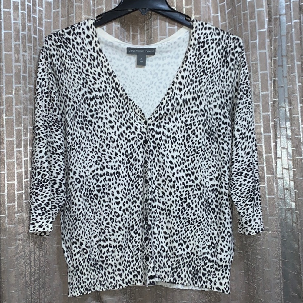 Joan Michelle Leopard Print Cardigan